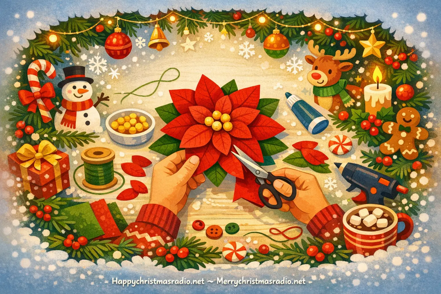 How to Make a Poinsettia Out of Felt