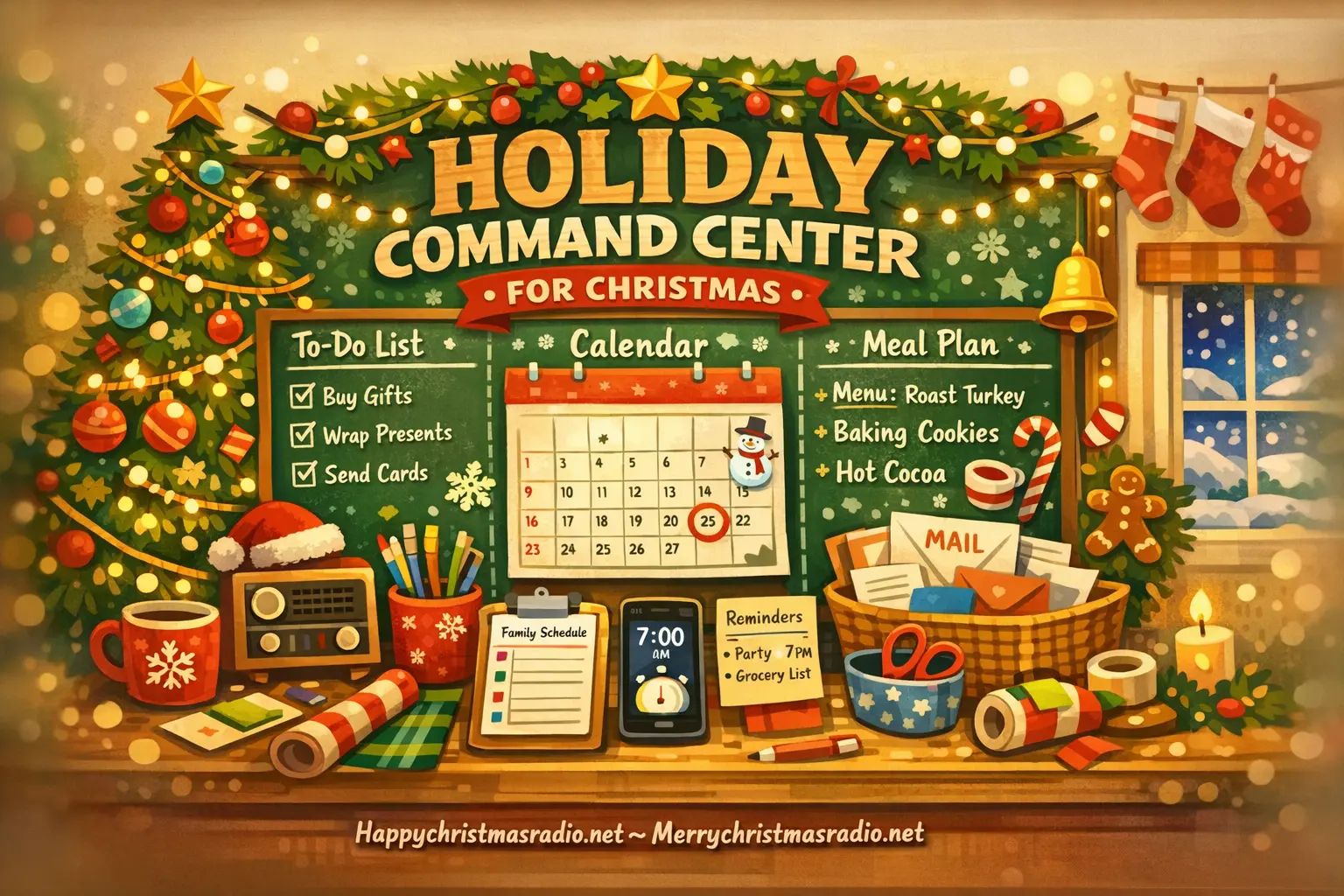 How to Create a Holiday Command Center for Christmas