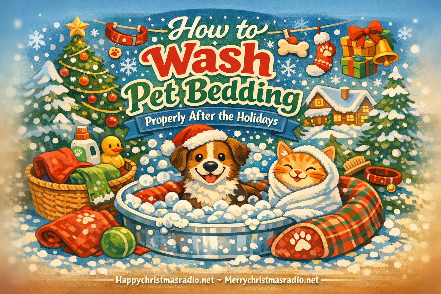 How to Wash Pet Bedding Properly After the Holidays