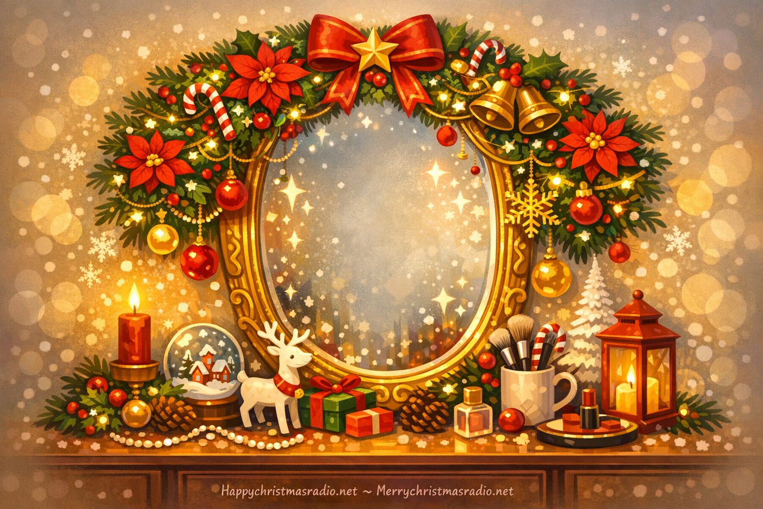 How to Style a Holiday Mirror for Christmas Cheer