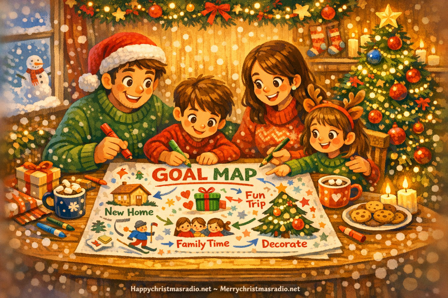 Creating a Family Goal Map for Christmas Together
