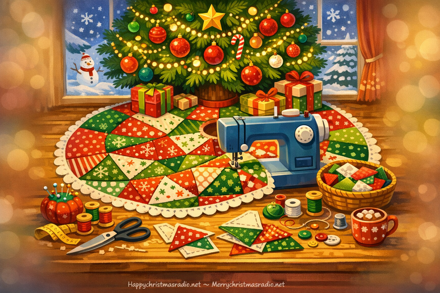 How to Sew a Quilted Tree Skirt for Christmas